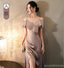 Mismatched Champagne Sexy Mermaid Sleeveless Long Bridesmaid Dresses Gown Online,WG1088