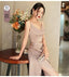 Mismatched Champagne Sexy Mermaid Sleeveless Long Bridesmaid Dresses Gown Online,WG1088