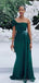 Sexy Mermaid Dark Green One Shoulder Pleats Long Bridesmaid Dresses Gown Online,WG1048