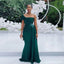 Sexy Mermaid Dark Green One Shoulder Pleats Long Bridesmaid Dresses Gown Online,WG1048