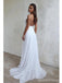 Sexy Backless Spaghetti StrapsUnique Cheap Beach Wedding Dresses, WD912