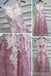 Sexy sem encosto Rosa Empoeirado de Renda do Baile Vestidos de Baile, Acessível Espartilho de Volta de Festa Curto Vestidos de Baile, Regresso a casa Perfeita Vestidos, CM257