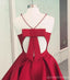 Open Back Simple Red Short Homecoming Dresses Under 100, CM385