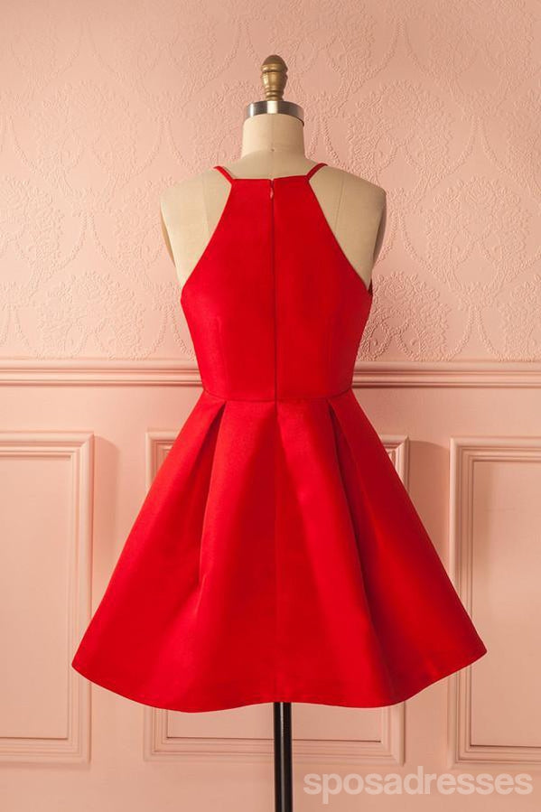 Halter Vermelho Brilhante Curto Vestidos de Regresso a casa abaixo de 100, CM386