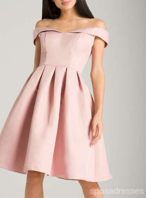 Off Shoulder Pink Cheap 2018 Homecoming Dresses Under 100, CM401