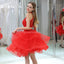 Red Halter Beaded Cheap Homecoming Dresses Online, Cheap Short Prom Dresses, CM804