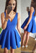 Blue V-Neck Cheap 2018 Homecoming Dresses Under 100, CM406