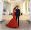 Simple Cheap Red Mermaid Long Evening Prom Dresses, 17648