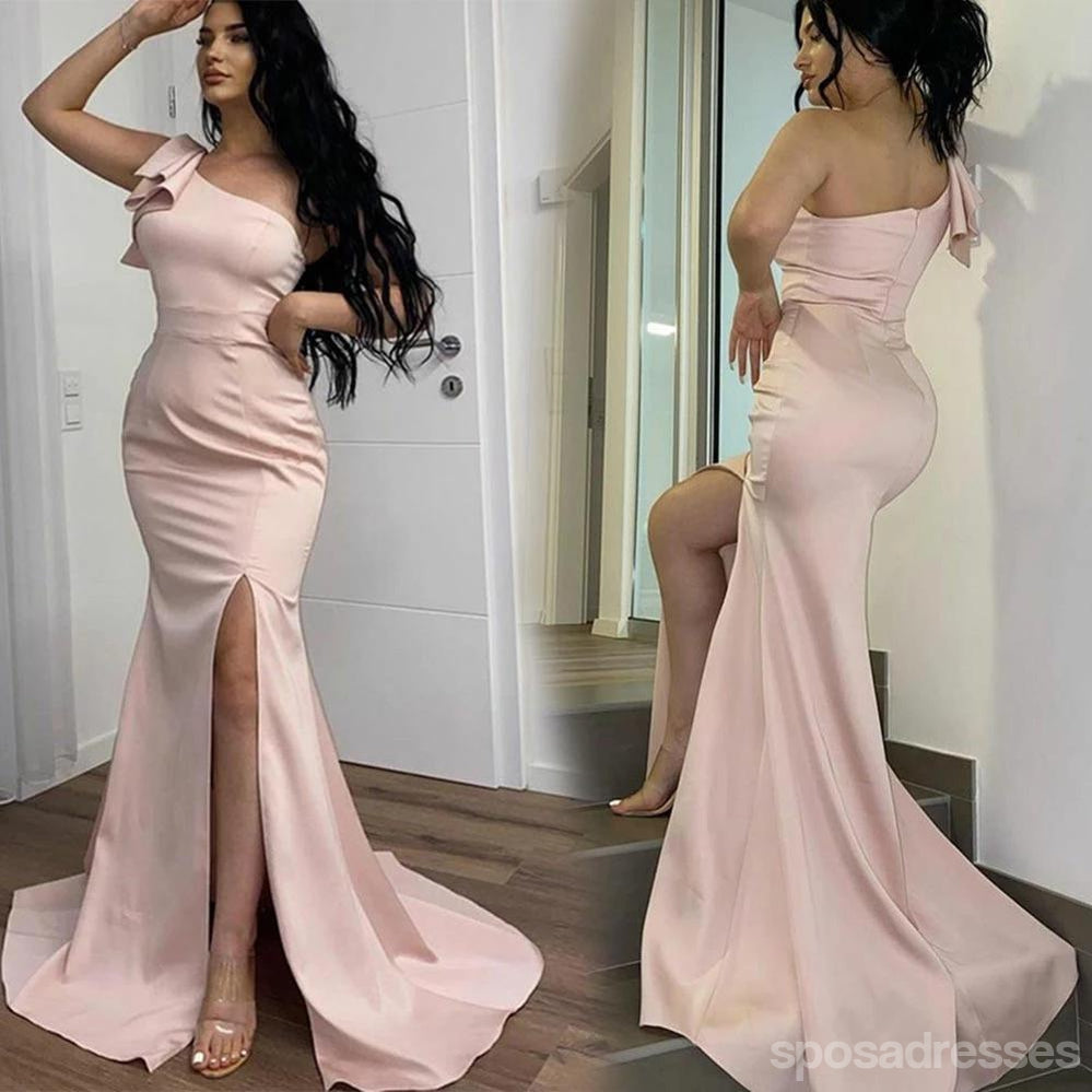 Simples Dusty Rose barato sereia longos dama de honra vestidos on-line, WG548