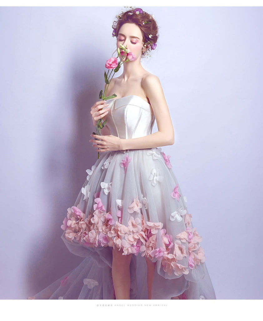 V Neck Dusty Pink Tulle Beaded Short Homecoming Dresses Online, Robes de bal courtes pas chères, CM845