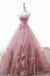 Sweetheart Dusty Pink Hand Made Flower Vestidos largos de baile de noche, vestidos de encargo baratos Sweet 16, 18513