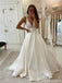 V Neck Lace Cheap Wedding Dresses Online, Cheap Unique Bridal Dresses, WD594