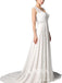 Simple A-line Sleeveless Lace Wedding Dresses, Cheap Wedding Gown, WD728