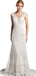 Mermaid V Neck Sleeveless Lace Wedding Dresses, Cheap Wedding Gown, WD729