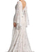 Beautiful Long Sleeves V Neck Lace Wedding Dresses, Cheap Wedding Gown, WD730