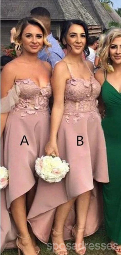 Halter Lace Applique Sleeveless Short  Bridesmaid Dresses Online, WG806