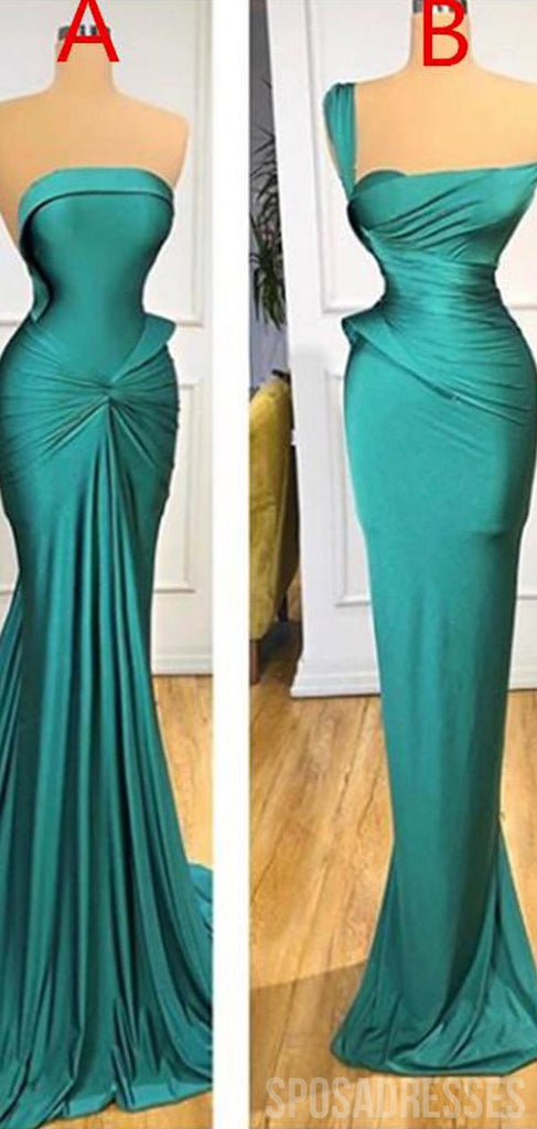 Mismatched Soft Satin Green Mermaid Long Bridesmaid Dresses Online, WG825