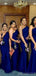 Mermaid One Shoulder Cheap Long Bridesmaid Dresses Online, WG838