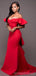 Red Mermaid Off The Shoulder Long Bridesmaid Dresses Online, WG926