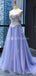 Off Shoulder Lilace See Through Long Evening Prom Dresses, Evening Party Prom Dresses, 12240