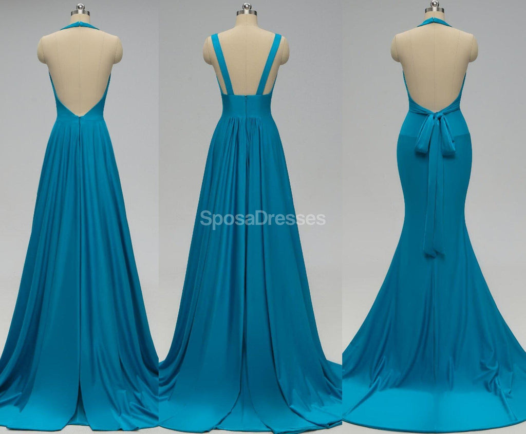 V-neck Side Slit Unique Long Cheap Bridesmaid Dresses Online, WG578