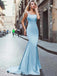 Sexy Blue Mermaid Backless Evening Prom Dresses, Evening Party Prom Dresses, 12198