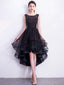 Black Scoop High Low Lace Cheap Homecoming Vestidos on-line, vestidos baratos de baile curto, CM779