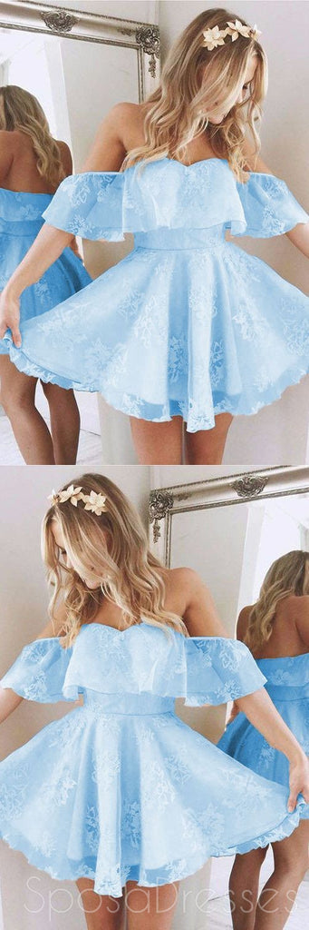 Robe de bal courte en dentelle sans bretelles à épaules dénudées, Robe de soirée courte abordable à 16 robes, Robes de cocktail de retour parfaites, CM375