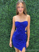 Blue Sweetheart Short Homecoming Dresses,Cheap Short Prom Dresses,CM935