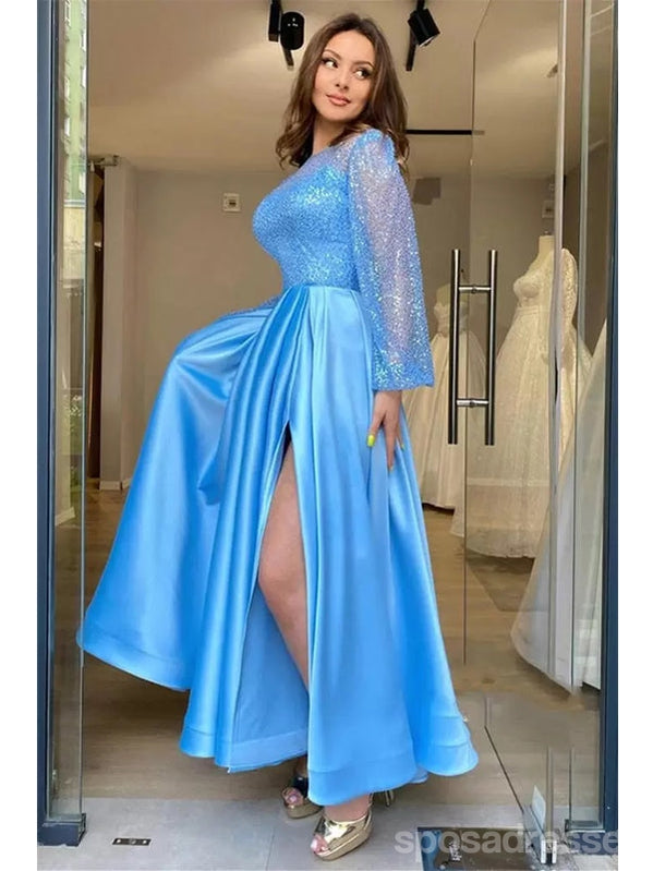 Querida pescoço ouro lantejoulas uma linha barato longo Evening Prom Dresses, Evening Party Prom Dresses, 12350