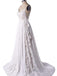 Simple V Neck Lace A-line Wedding Dresses, Cheap Wedding Gown, WD726