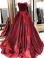 Querida vermelho escuro A linha barato longo Evening Prom Dresses, Evening Party Prom Dresses, 18621