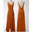 Burnt Orange Cheap Long Simple Bridesmaid Dresses Online, Cheap Dresses,WG721