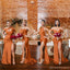 Unique Mismatched Burnt Orange Mermaid Cheap Bridesmaid Dresses Online, WG933