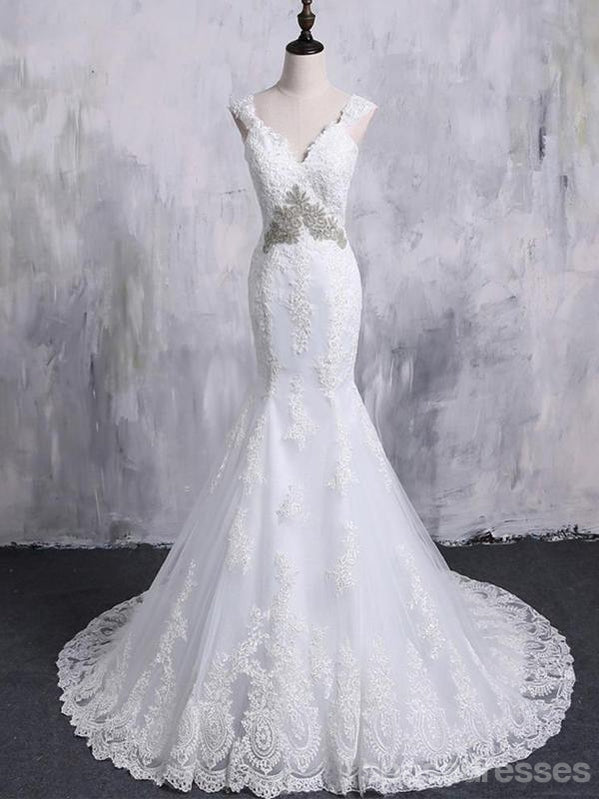 Sexy Backless Cap Sleeve Destacável Skirt Lace Mermaid Mermaid Bridal Dresses, Cheap Custom Made Wedding Bridal Dresses, WD279