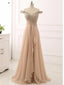 Off Shoulder Delicate Beading Long Custom Evening Prom Dresses, 17426