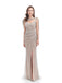 Sexy Mermaid Champagne V-neck High Slit Long Prom Dresses Online,12782