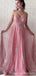 Sparkly Pink A-line Sweetheart Maxi Long Prom Dresses Online,13244