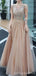 Gorgeous A-line V-neck Maxi Long Prom Dresses,Evening Dresses,13187