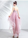 V Neck Dusty Pink Tulle Beaded Short Homecoming Dresses Online, Robes de bal courtes pas chères, CM845