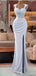 Gorgeous Mermaid Straps Side Slit Maxi Long Prom Dresses,Evening Dresses,13164