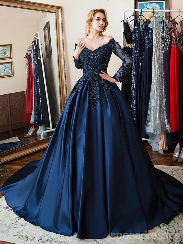 Querida pescoço ouro lantejoulas uma linha barato longo Evening Prom Dresses, Evening Party Prom Dresses, 12350