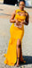 Unique Yellow Mermaid Cheap Long Bridesmaid Dresses Online,WG1643