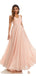 Pink A-line Straps V-neck Cheap Chiffon Long Bridesmaid Dresses,WG1610