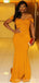 Yellow Mermaid Off Shoulder Cheap Long Bridesmaid Dresses Online,WG1653