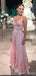 Sweetheart Neck Gold Pailletten A-Linie Günstige lange Abend Prom Kleider, Abend Party Prom Kleider, 12350