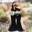 Mismatched Black Mermaid Sweetheart Cheap Long Bridesmaid Dresses,WG1324