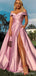 Sweetheart Neck Gold Sequin A-line Vestidos largos baratos del baile de fin de curso de la tarde, vestidos del baile de fin de curso del partido de tarde, 12350