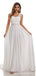 Simple Ivory A-line Open Back Handmade Lace Wedding Dresses,WD806