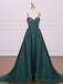 Esmeralda Verde Spaghetti faixas Cheap Long Evening Prom Dresses, Cheap Custom Sweet 16 Dresses, 18526